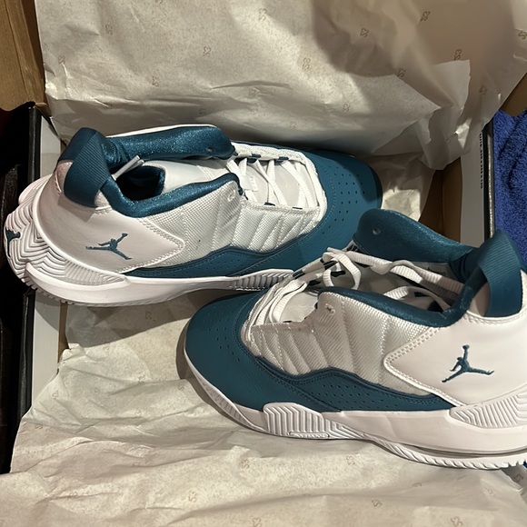 JORDAN *AUTHENTIC* Stay Loyal - Men Basketball Shoes White-Blue ORIGINAL SIZE 10 - Picture 12 of 13